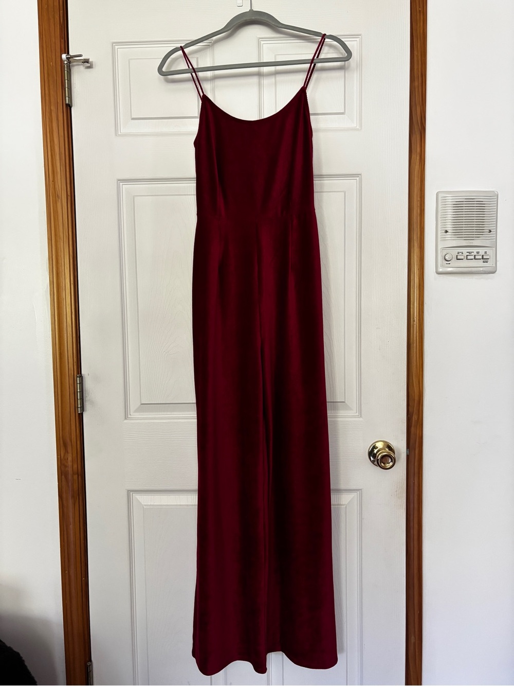 Forever 21 Deep Red Satin Jumpsuit